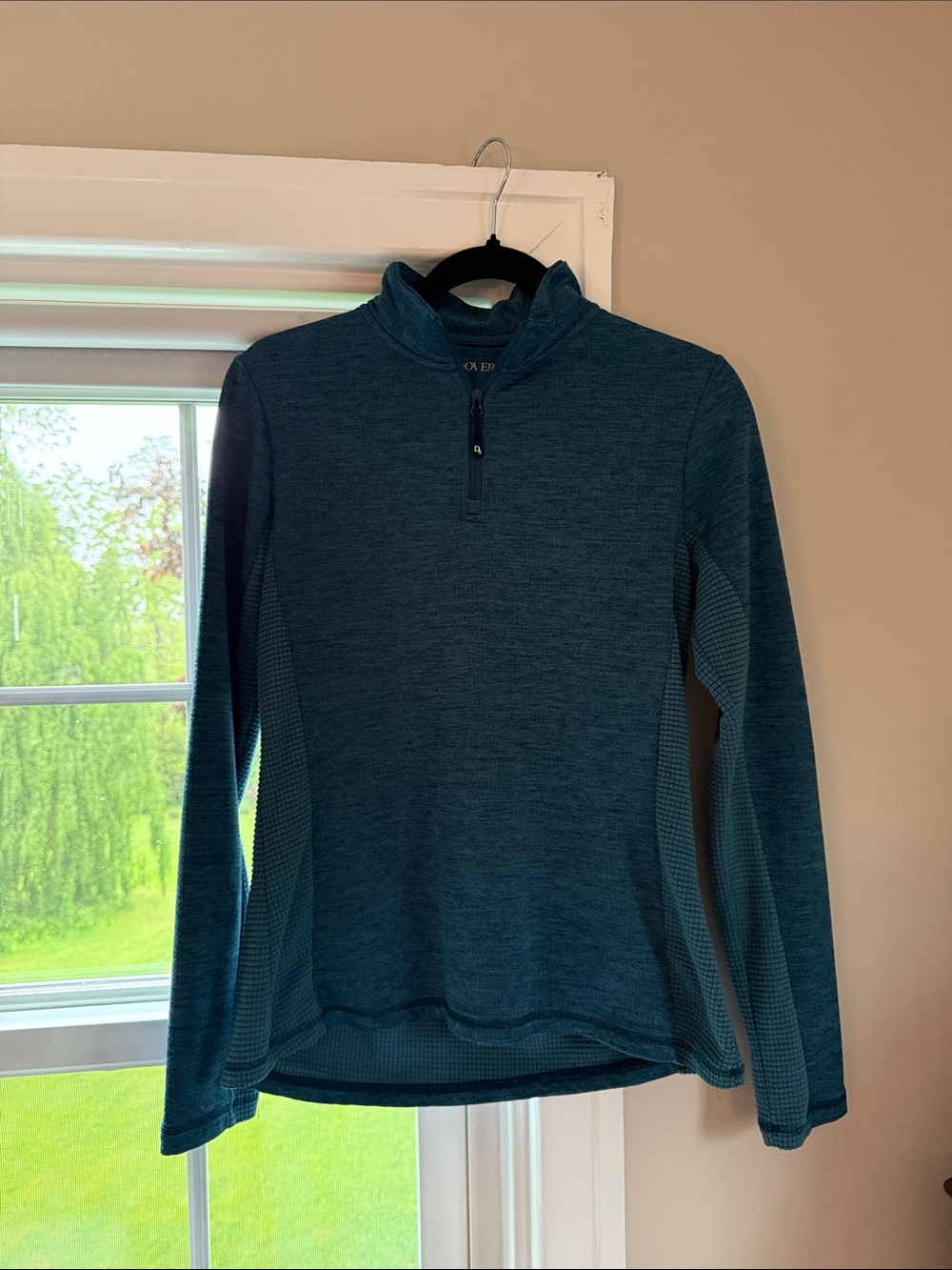 Dover Saddlery Teal Quarter‑Zip Riding Sweater